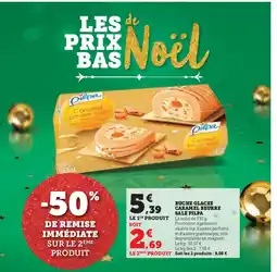 Hyper U PILPA Buche glacee caramel beurre sale offre