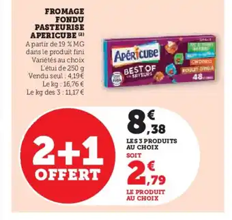 Hyper U APERICUBE Fromage fondu pasteurise offre
