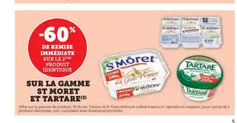 Hyper U Sur la gamme st moret et tartare offre
