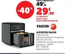 Hyper U FAGOR Airfryer offre