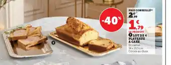 Hyper U Lot de 4 plateaux a cake offre