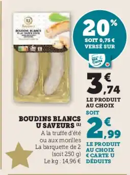 Hyper U Boudins blancs u saveurs offre