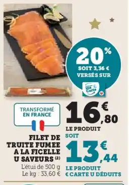 Hyper U Filet de soit truite fumee a la ficelle u saveurs offre