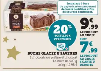 Hyper U Buche glacee u saveurs offre