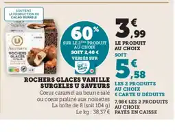 Hyper U Rochers glaces vanille surgeles u saveurs offre