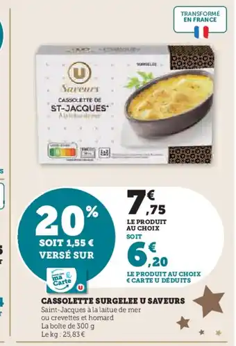 Hyper U Cassolette surgelee u saveurs offre