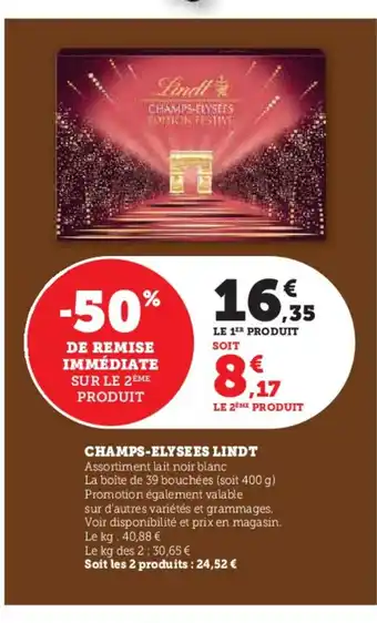 Hyper U LINDT Champs-elysees offre