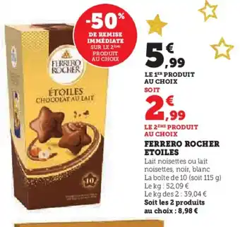 Hyper U FERRERO ROCHER Etoiles offre