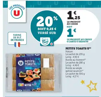 Hyper U Petits toasts u offre