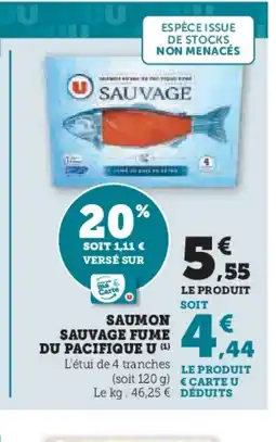 Hyper U Saumon sauvage fume du pacifique u offre