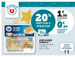 Hyper U Mini blinis apero u offre