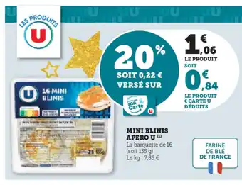 Hyper U Mini blinis apero u offre