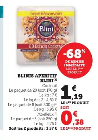 Hyper U BLINI Blinis aperitif offre