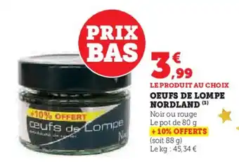 Hyper U NORDLAND Oeufs de lompe offre