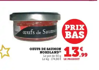 Hyper U NORDLAND Oeufs de saumon offre