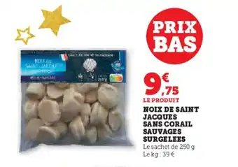 Hyper U Noix de saint jacques sans corail sauvages surgelees offre