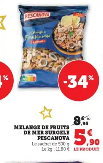Hyper U PESCANOVA Melange de fruits de mer surgele offre