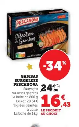 Hyper U PESCANOVA Gambas surgelees offre