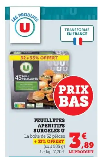 Hyper U Feuilletes aperitifs surgeles u offre