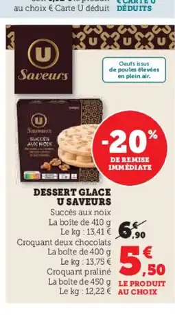 Hyper U Dessert glace u saveurs offre