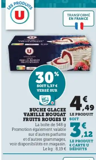 Hyper U Buche glacee vanille nougat fruits rouges u offre
