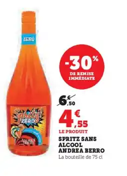 Hyper U ANDREA BERRO Spritz sans alcool offre
