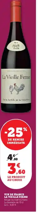 Hyper U Vin de france la vieille ferme offre