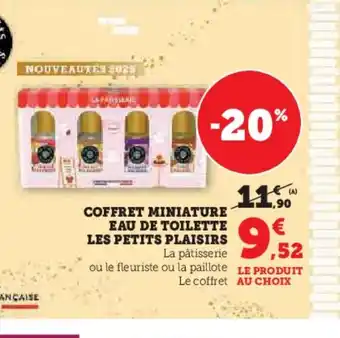 Hyper U Coffret miniature eau de toilette les petits plaisirs offre
