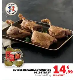 Hyper U DELPEYRAT Cuisse de canard confite offre