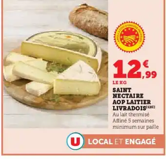 Hyper U Saint nectaire aop laitier livradois offre