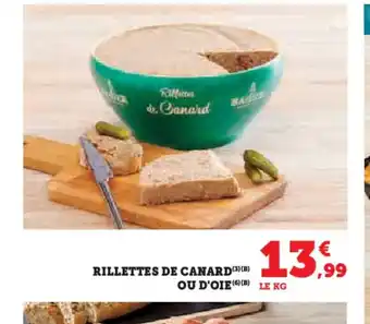 Hyper U Rillettes de canard ou d'oie offre