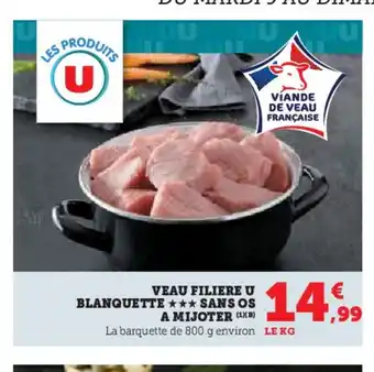 Hyper U Veau filiere u blanquette sans os a mijoter offre