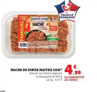 Hyper U MAITRE COQ Hache de dinde offre