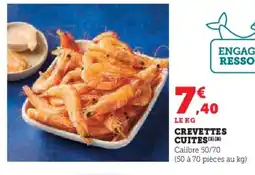 Hyper U Crevettes cuites offre