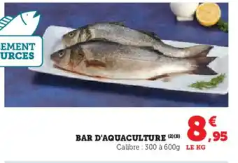 Hyper U Bar d'aquaculture offre