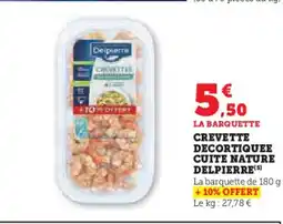Hyper U DELPIERRE Crevette decortiquee cuite nature offre
