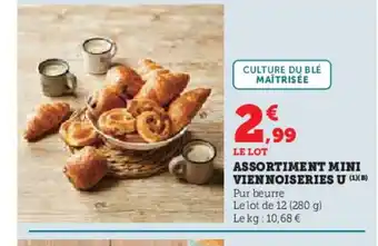 Hyper U Assortiment mini viennoiseries u offre