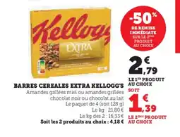 Hyper U KELLOGG'S Barres cereales extra offre