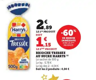 Hyper U HARRYS Brioche tressee au sucre offre