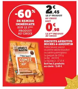 Hyper U MICHEL & AUGUSTIN Biscuits aperitifs offre