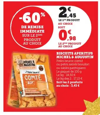Hyper U MICHEL & AUGUSTIN Biscuits aperitifs offre