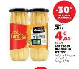 Hyper U D'AUCY Asperges blanches offre