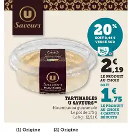 Hyper U Tartinables u saveurs offre