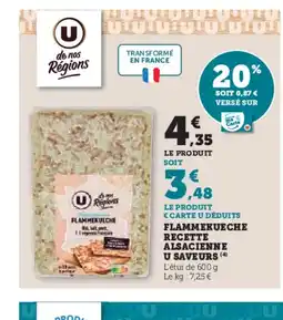 Hyper U Flammekueche recette alsacienne u saveurs offre