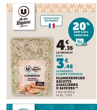 Hyper U Flammekueche recette alsacienne u saveurs offre