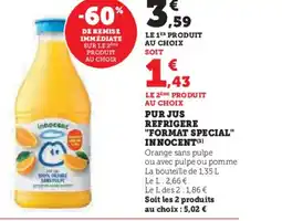 Hyper U INNOCENT Pur jus refrigere format special offre