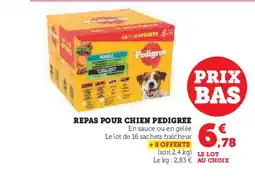 Hyper U PEDIGREE Repas pour chien offre