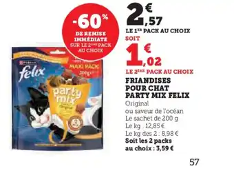 Hyper U FELIX Friandises pour chat party mix offre