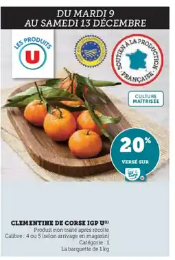 Hyper U Clementine de corse igp u offre