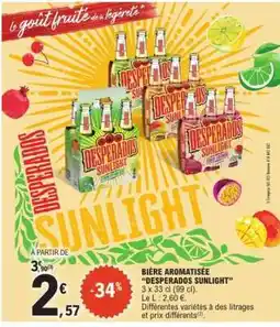 E.Leclerc BIÈRE AROMATISÉE “DESPERADOS SUNLIGHT” offre
